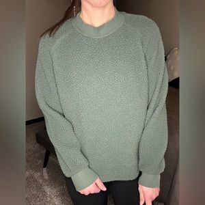 Green teddy sweatshirt